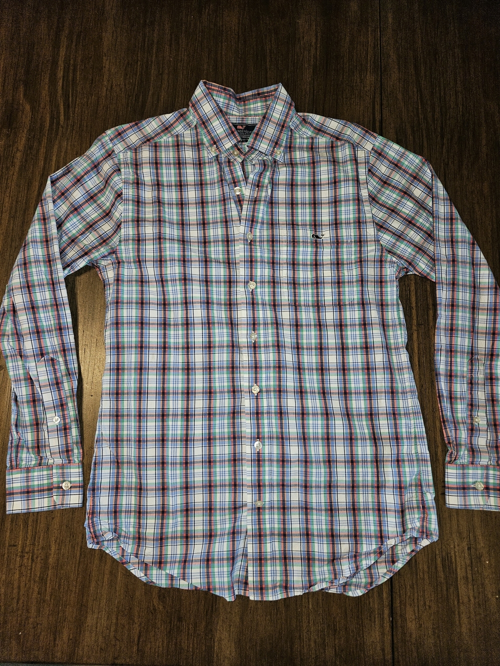 Vineyard Vines Men's Plaid Button-Up Shirt - Blue, Red, White